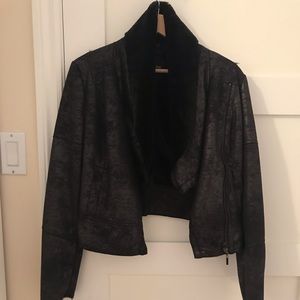 Bebe short faux leather jacket